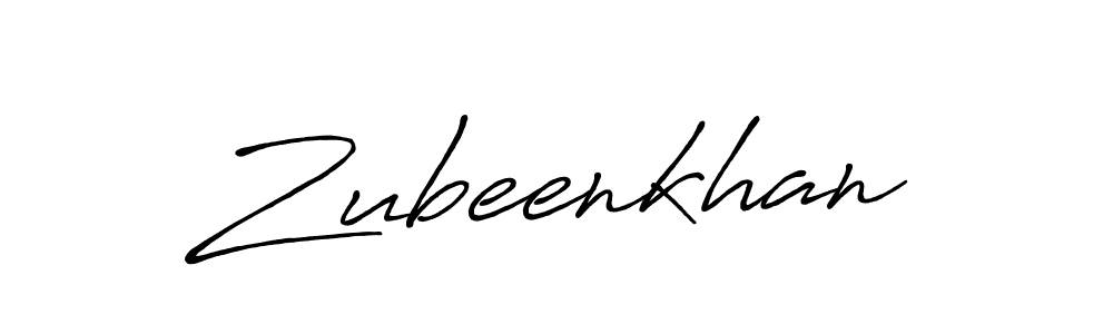 Make a beautiful signature design for name Zubeenkhan. With this signature (Antro_Vectra_Bolder) style, you can create a handwritten signature for free. Zubeenkhan signature style 7 images and pictures png