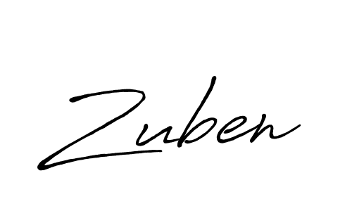 Make a beautiful signature design for name Zuben. With this signature (Antro_Vectra_Bolder) style, you can create a handwritten signature for free. Zuben signature style 7 images and pictures png