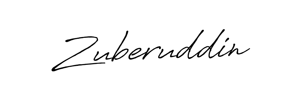 Create a beautiful signature design for name Zuberuddin. With this signature (Antro_Vectra_Bolder) fonts, you can make a handwritten signature for free. Zuberuddin signature style 7 images and pictures png