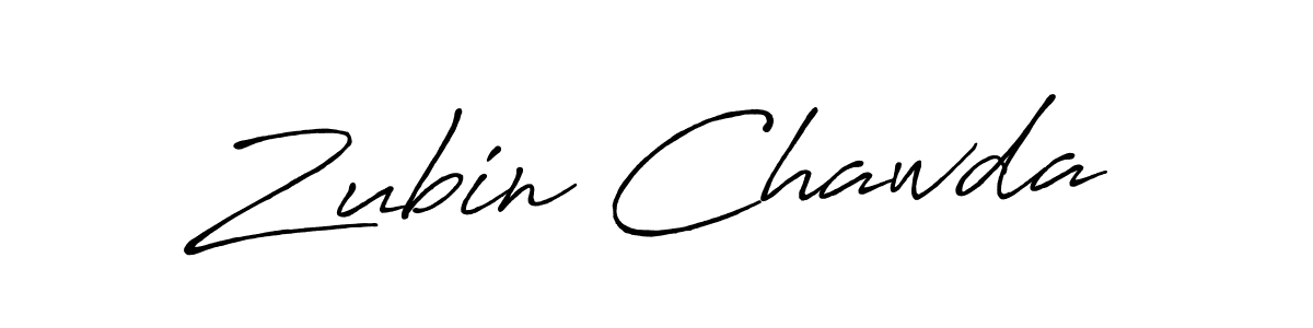 Create a beautiful signature design for name Zubin Chawda. With this signature (Antro_Vectra_Bolder) fonts, you can make a handwritten signature for free. Zubin Chawda signature style 7 images and pictures png