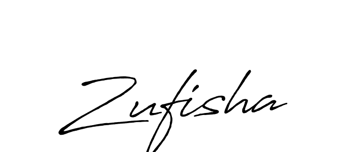 How to make Zufisha signature? Antro_Vectra_Bolder is a professional autograph style. Create handwritten signature for Zufisha name. Zufisha signature style 7 images and pictures png