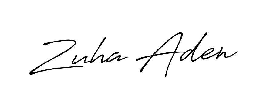 if you are searching for the best signature style for your name Zuha Aden. so please give up your signature search. here we have designed multiple signature styles  using Antro_Vectra_Bolder. Zuha Aden signature style 7 images and pictures png