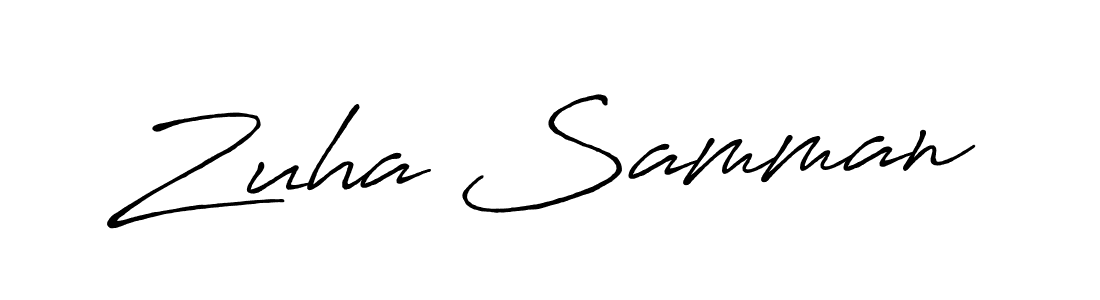 Antro_Vectra_Bolder is a professional signature style that is perfect for those who want to add a touch of class to their signature. It is also a great choice for those who want to make their signature more unique. Get Zuha Samman name to fancy signature for free. Zuha Samman signature style 7 images and pictures png