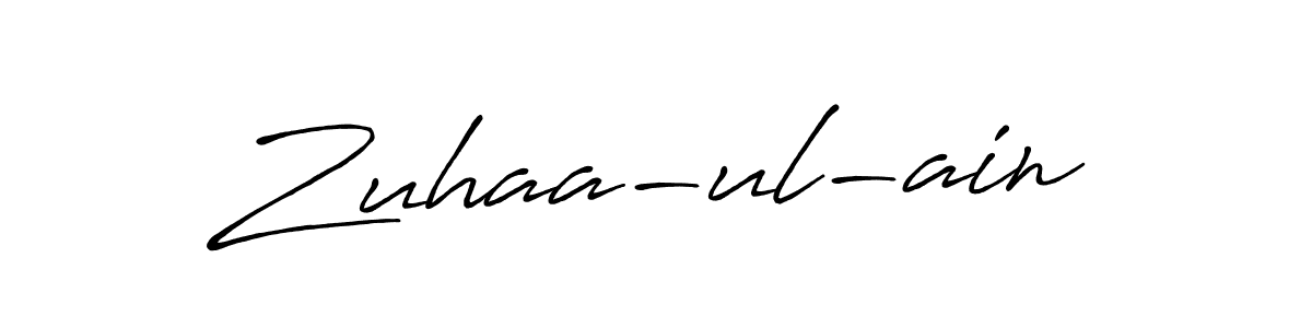 Also we have Zuhaa-ul-ain name is the best signature style. Create professional handwritten signature collection using Antro_Vectra_Bolder autograph style. Zuhaa-ul-ain signature style 7 images and pictures png