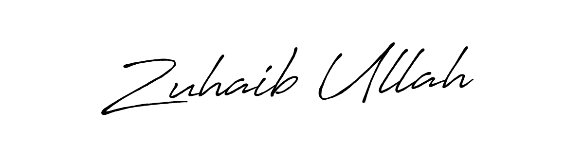Also we have Zuhaib Ullah name is the best signature style. Create professional handwritten signature collection using Antro_Vectra_Bolder autograph style. Zuhaib Ullah signature style 7 images and pictures png