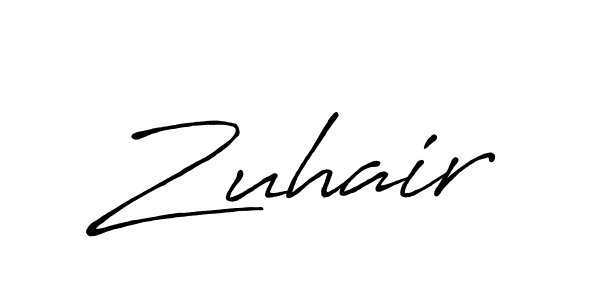 Design your own signature with our free online signature maker. With this signature software, you can create a handwritten (Antro_Vectra_Bolder) signature for name Zuhair. Zuhair signature style 7 images and pictures png