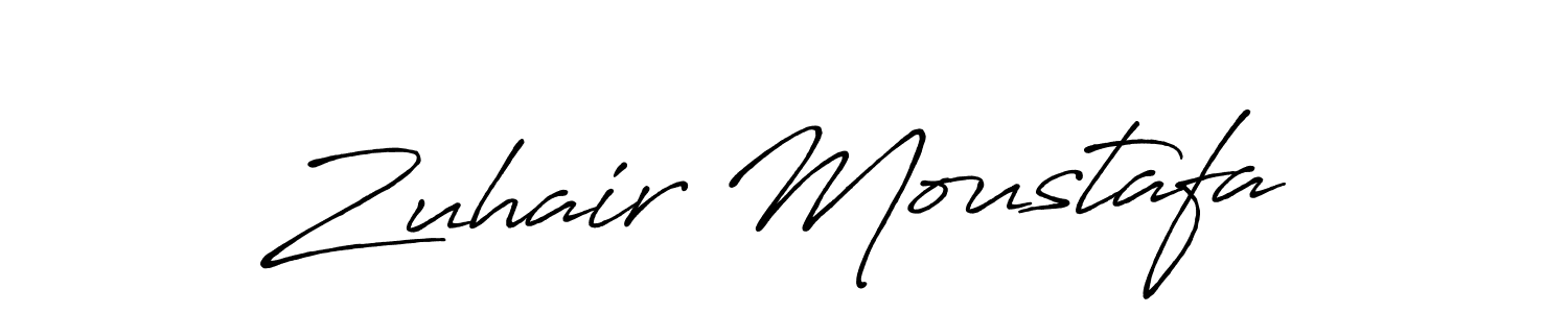 Design your own signature with our free online signature maker. With this signature software, you can create a handwritten (Antro_Vectra_Bolder) signature for name Zuhair Moustafa. Zuhair Moustafa signature style 7 images and pictures png