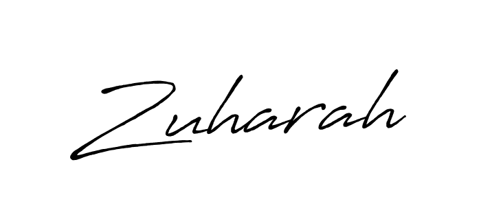 Design your own signature with our free online signature maker. With this signature software, you can create a handwritten (Antro_Vectra_Bolder) signature for name Zuharah. Zuharah signature style 7 images and pictures png
