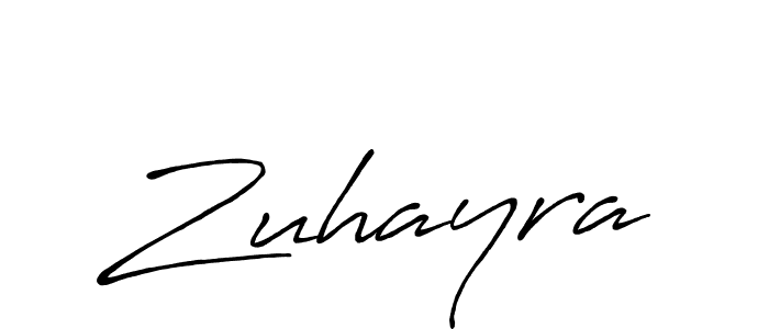 Zuhayra stylish signature style. Best Handwritten Sign (Antro_Vectra_Bolder) for my name. Handwritten Signature Collection Ideas for my name Zuhayra. Zuhayra signature style 7 images and pictures png