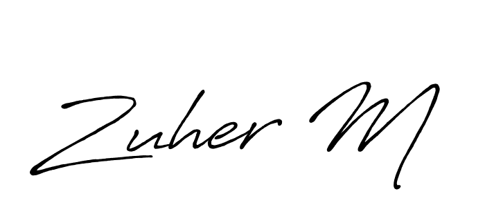 Design your own signature with our free online signature maker. With this signature software, you can create a handwritten (Antro_Vectra_Bolder) signature for name Zuher M. Zuher M signature style 7 images and pictures png