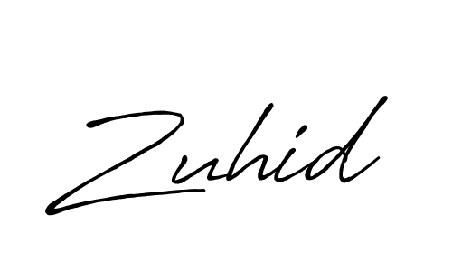 Use a signature maker to create a handwritten signature online. With this signature software, you can design (Antro_Vectra_Bolder) your own signature for name Zuhid. Zuhid signature style 7 images and pictures png