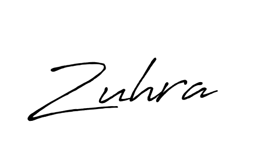 Create a beautiful signature design for name Zuhra. With this signature (Antro_Vectra_Bolder) fonts, you can make a handwritten signature for free. Zuhra signature style 7 images and pictures png