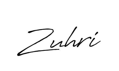 How to make Zuhri name signature. Use Antro_Vectra_Bolder style for creating short signs online. This is the latest handwritten sign. Zuhri signature style 7 images and pictures png