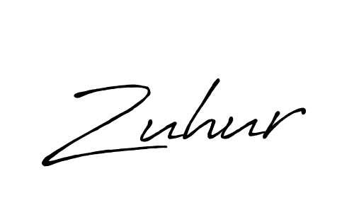 Create a beautiful signature design for name Zuhur. With this signature (Antro_Vectra_Bolder) fonts, you can make a handwritten signature for free. Zuhur signature style 7 images and pictures png