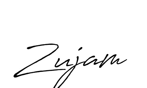 Use a signature maker to create a handwritten signature online. With this signature software, you can design (Antro_Vectra_Bolder) your own signature for name Zujam. Zujam signature style 7 images and pictures png
