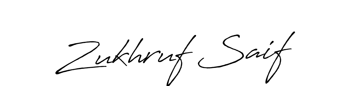 Best and Professional Signature Style for Zukhruf Saif. Antro_Vectra_Bolder Best Signature Style Collection. Zukhruf Saif signature style 7 images and pictures png