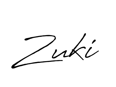 How to make Zuki signature? Antro_Vectra_Bolder is a professional autograph style. Create handwritten signature for Zuki name. Zuki signature style 7 images and pictures png