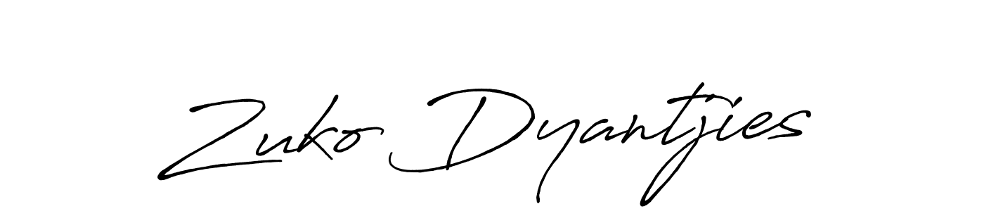 Use a signature maker to create a handwritten signature online. With this signature software, you can design (Antro_Vectra_Bolder) your own signature for name Zuko Dyantjies. Zuko Dyantjies signature style 7 images and pictures png