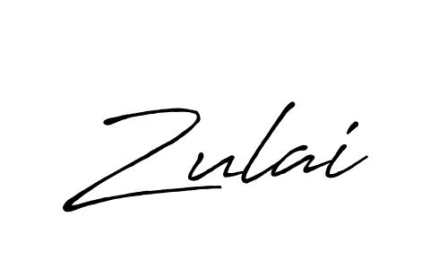 Use a signature maker to create a handwritten signature online. With this signature software, you can design (Antro_Vectra_Bolder) your own signature for name Zulai. Zulai signature style 7 images and pictures png