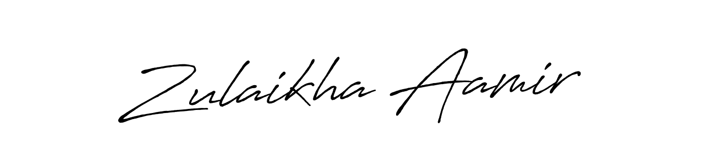 Similarly Antro_Vectra_Bolder is the best handwritten signature design. Signature creator online .You can use it as an online autograph creator for name Zulaikha Aamir. Zulaikha Aamir signature style 7 images and pictures png