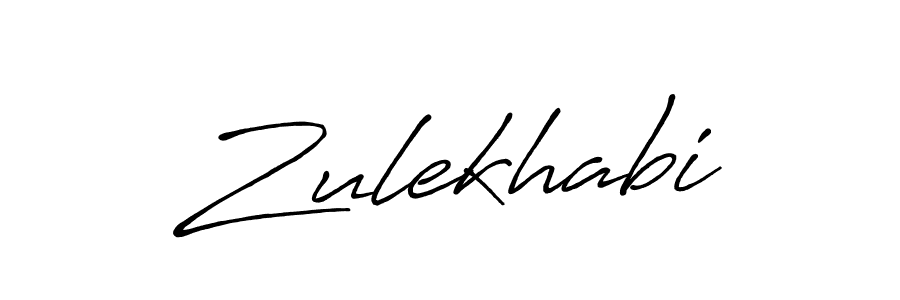 How to make Zulekhabi name signature. Use Antro_Vectra_Bolder style for creating short signs online. This is the latest handwritten sign. Zulekhabi signature style 7 images and pictures png