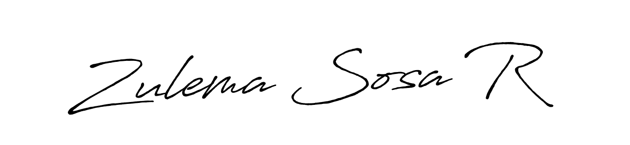 Design your own signature with our free online signature maker. With this signature software, you can create a handwritten (Antro_Vectra_Bolder) signature for name Zulema Sosa R. Zulema Sosa R signature style 7 images and pictures png