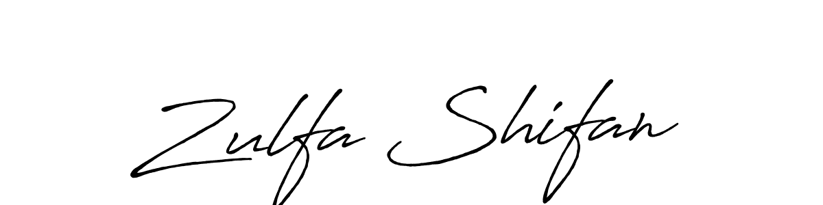 Use a signature maker to create a handwritten signature online. With this signature software, you can design (Antro_Vectra_Bolder) your own signature for name Zulfa Shifan. Zulfa Shifan signature style 7 images and pictures png