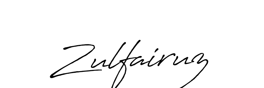 Make a beautiful signature design for name Zulfairuz. With this signature (Antro_Vectra_Bolder) style, you can create a handwritten signature for free. Zulfairuz signature style 7 images and pictures png