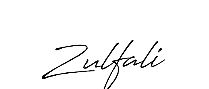Also we have Zulfali name is the best signature style. Create professional handwritten signature collection using Antro_Vectra_Bolder autograph style. Zulfali signature style 7 images and pictures png