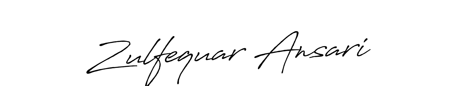 Also we have Zulfequar Ansari name is the best signature style. Create professional handwritten signature collection using Antro_Vectra_Bolder autograph style. Zulfequar Ansari signature style 7 images and pictures png