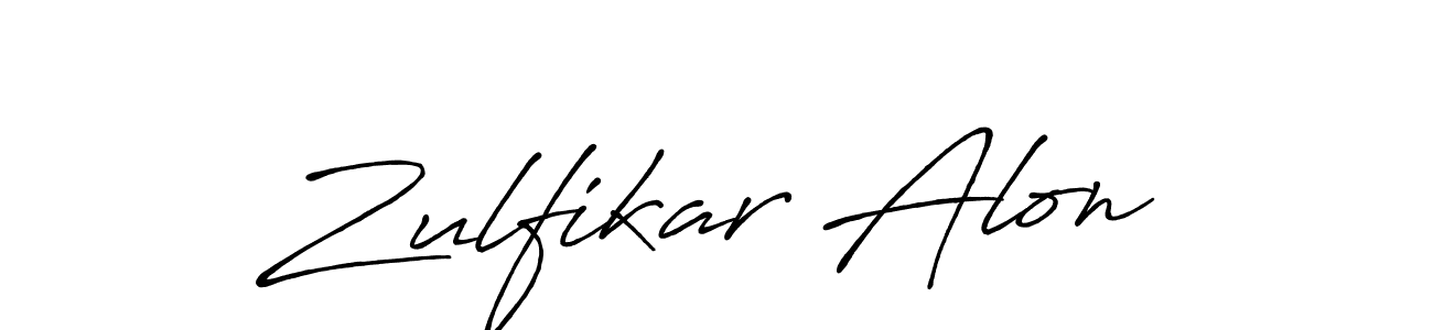 Use a signature maker to create a handwritten signature online. With this signature software, you can design (Antro_Vectra_Bolder) your own signature for name Zulfikar Alon. Zulfikar Alon signature style 7 images and pictures png