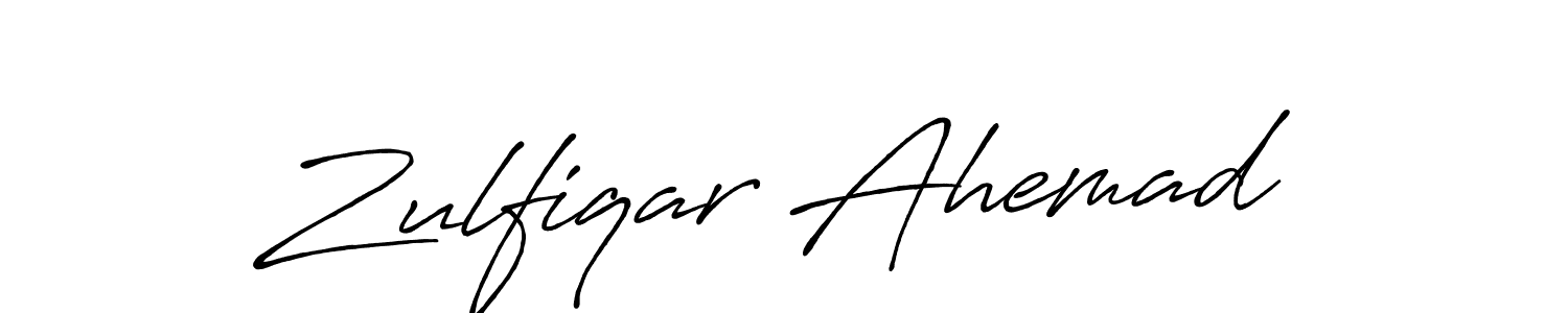 Design your own signature with our free online signature maker. With this signature software, you can create a handwritten (Antro_Vectra_Bolder) signature for name Zulfiqar Ahemad. Zulfiqar Ahemad signature style 7 images and pictures png