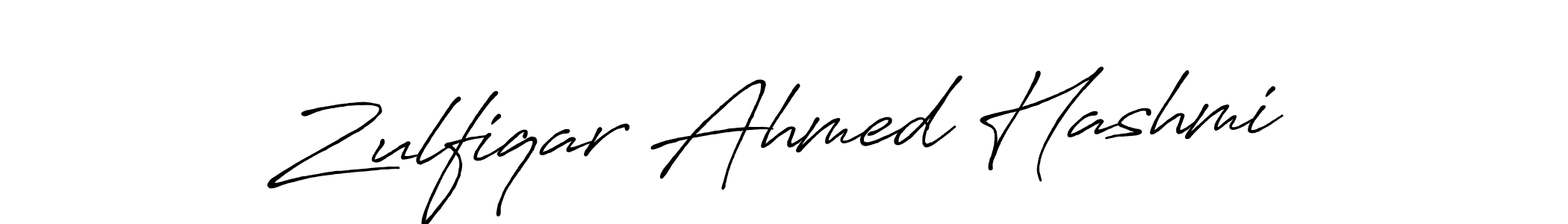 How to make Zulfiqar Ahmed Hashmi name signature. Use Antro_Vectra_Bolder style for creating short signs online. This is the latest handwritten sign. Zulfiqar Ahmed Hashmi signature style 7 images and pictures png