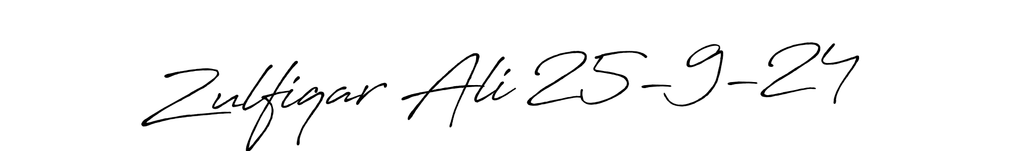 Also we have Zulfiqar Ali 25-9-24 name is the best signature style. Create professional handwritten signature collection using Antro_Vectra_Bolder autograph style. Zulfiqar Ali 25-9-24 signature style 7 images and pictures png