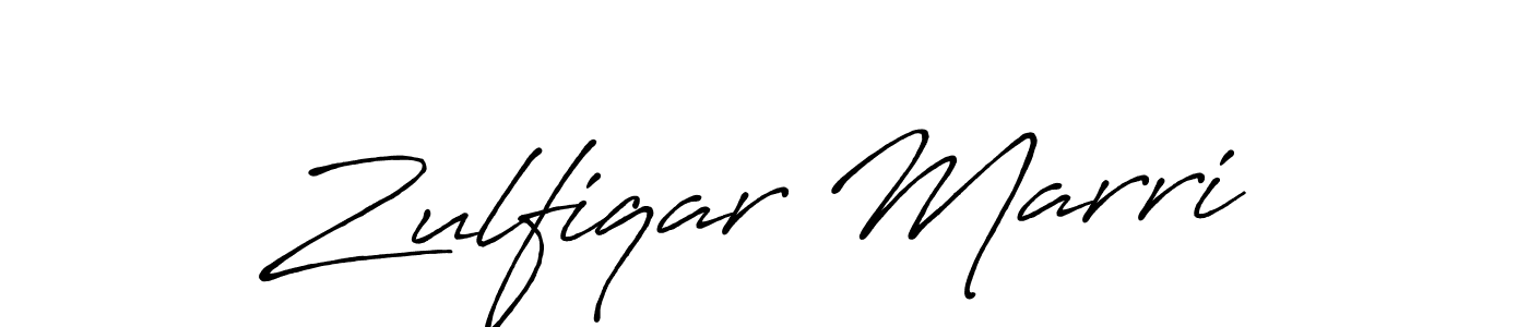 Create a beautiful signature design for name Zulfiqar Marri. With this signature (Antro_Vectra_Bolder) fonts, you can make a handwritten signature for free. Zulfiqar Marri signature style 7 images and pictures png