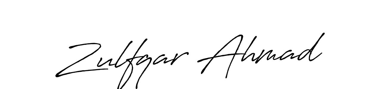 Design your own signature with our free online signature maker. With this signature software, you can create a handwritten (Antro_Vectra_Bolder) signature for name Zulfqar Ahmad. Zulfqar Ahmad signature style 7 images and pictures png