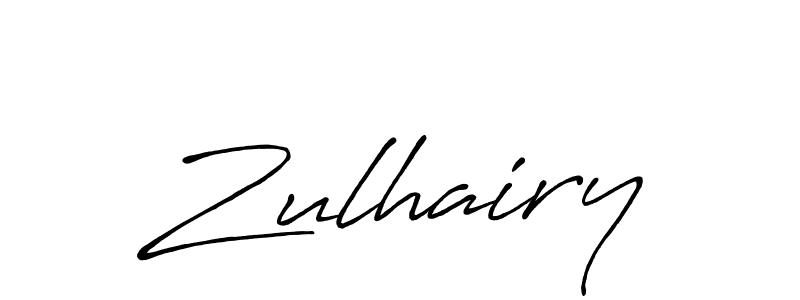 Make a beautiful signature design for name Zulhairy. With this signature (Antro_Vectra_Bolder) style, you can create a handwritten signature for free. Zulhairy signature style 7 images and pictures png