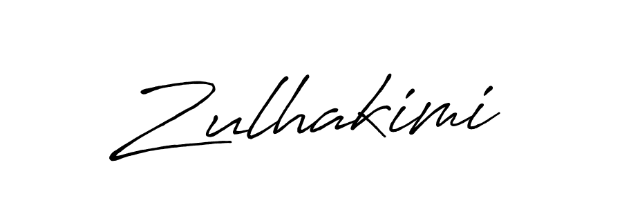 Create a beautiful signature design for name Zulhakimi. With this signature (Antro_Vectra_Bolder) fonts, you can make a handwritten signature for free. Zulhakimi signature style 7 images and pictures png