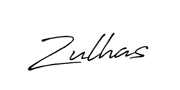 Create a beautiful signature design for name Zulhas. With this signature (Antro_Vectra_Bolder) fonts, you can make a handwritten signature for free. Zulhas signature style 7 images and pictures png