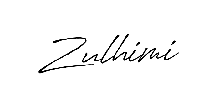 Also we have Zulhimi name is the best signature style. Create professional handwritten signature collection using Antro_Vectra_Bolder autograph style. Zulhimi signature style 7 images and pictures png