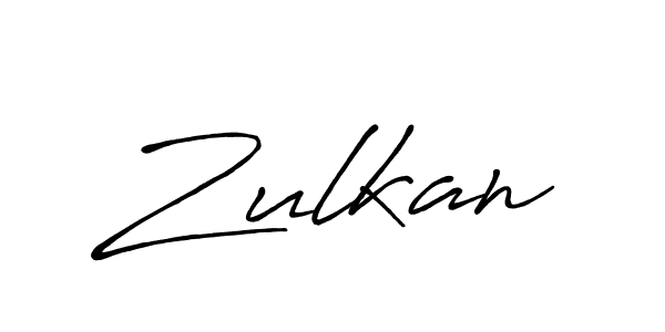 Use a signature maker to create a handwritten signature online. With this signature software, you can design (Antro_Vectra_Bolder) your own signature for name Zulkan. Zulkan signature style 7 images and pictures png