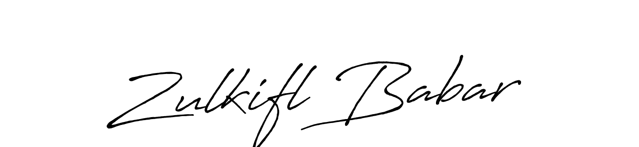 Create a beautiful signature design for name Zulkifl Babar. With this signature (Antro_Vectra_Bolder) fonts, you can make a handwritten signature for free. Zulkifl Babar signature style 7 images and pictures png