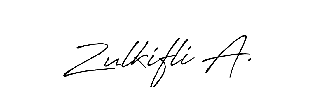 Design your own signature with our free online signature maker. With this signature software, you can create a handwritten (Antro_Vectra_Bolder) signature for name Zulkifli A.. Zulkifli A. signature style 7 images and pictures png