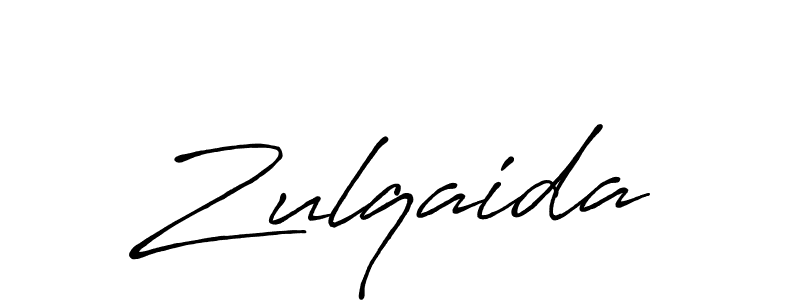 Make a beautiful signature design for name Zulqaida. With this signature (Antro_Vectra_Bolder) style, you can create a handwritten signature for free. Zulqaida signature style 7 images and pictures png