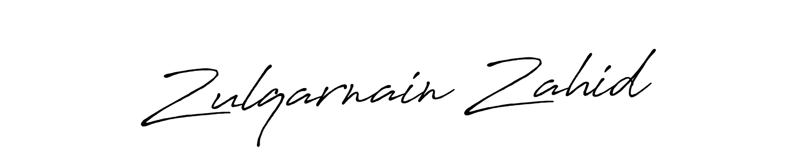 Create a beautiful signature design for name Zulqarnain Zahid. With this signature (Antro_Vectra_Bolder) fonts, you can make a handwritten signature for free. Zulqarnain Zahid signature style 7 images and pictures png
