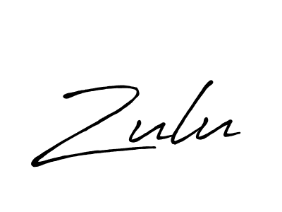 Make a beautiful signature design for name Zulu. With this signature (Antro_Vectra_Bolder) style, you can create a handwritten signature for free. Zulu signature style 7 images and pictures png