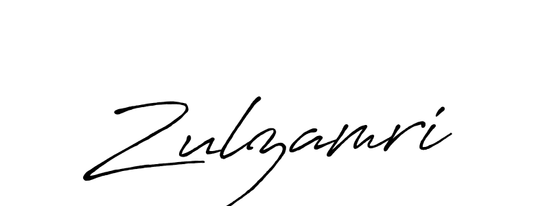 Make a beautiful signature design for name Zulzamri. With this signature (Antro_Vectra_Bolder) style, you can create a handwritten signature for free. Zulzamri signature style 7 images and pictures png