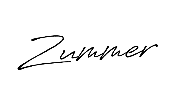 Create a beautiful signature design for name Zummer. With this signature (Antro_Vectra_Bolder) fonts, you can make a handwritten signature for free. Zummer signature style 7 images and pictures png