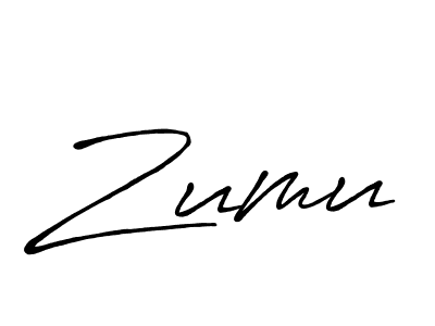 Design your own signature with our free online signature maker. With this signature software, you can create a handwritten (Antro_Vectra_Bolder) signature for name Zumu. Zumu signature style 7 images and pictures png