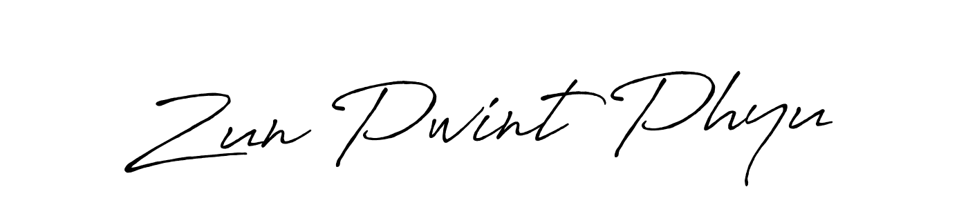 How to make Zun Pwint Phyu signature? Antro_Vectra_Bolder is a professional autograph style. Create handwritten signature for Zun Pwint Phyu name. Zun Pwint Phyu signature style 7 images and pictures png